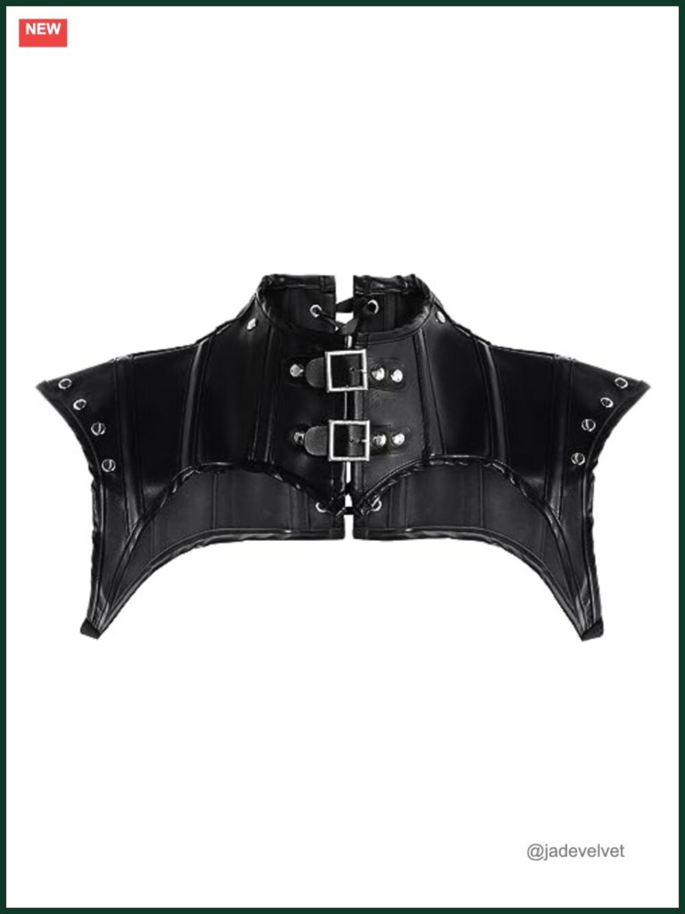 PU Leather Steampunk Gothic Shoulder Armor Shrug Costume for Halloween
